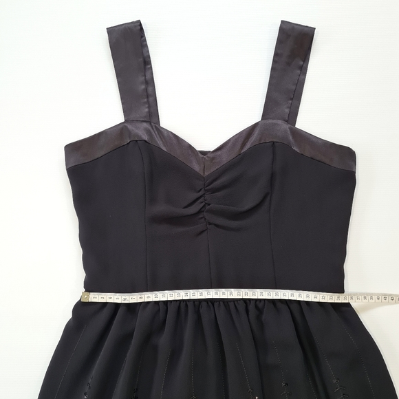Review Black Sequined Embroidered Artdeco Dress Size AU 10 Excellent Condition - Picture 4 of 8
